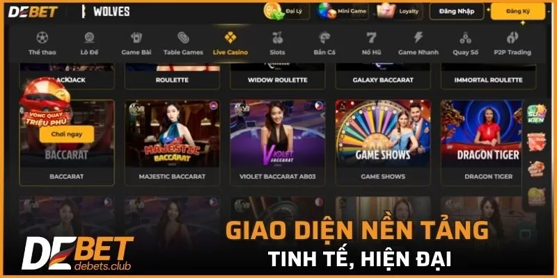 Giao diện nền tảng tinh tế, hiện đại đến từng chi tiết